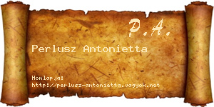 Perlusz Antonietta névjegykártya
